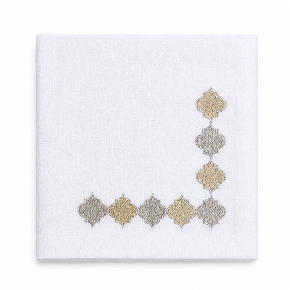 Ensemble 4 serviettes de table Collection Flush Royal Gold/Silver