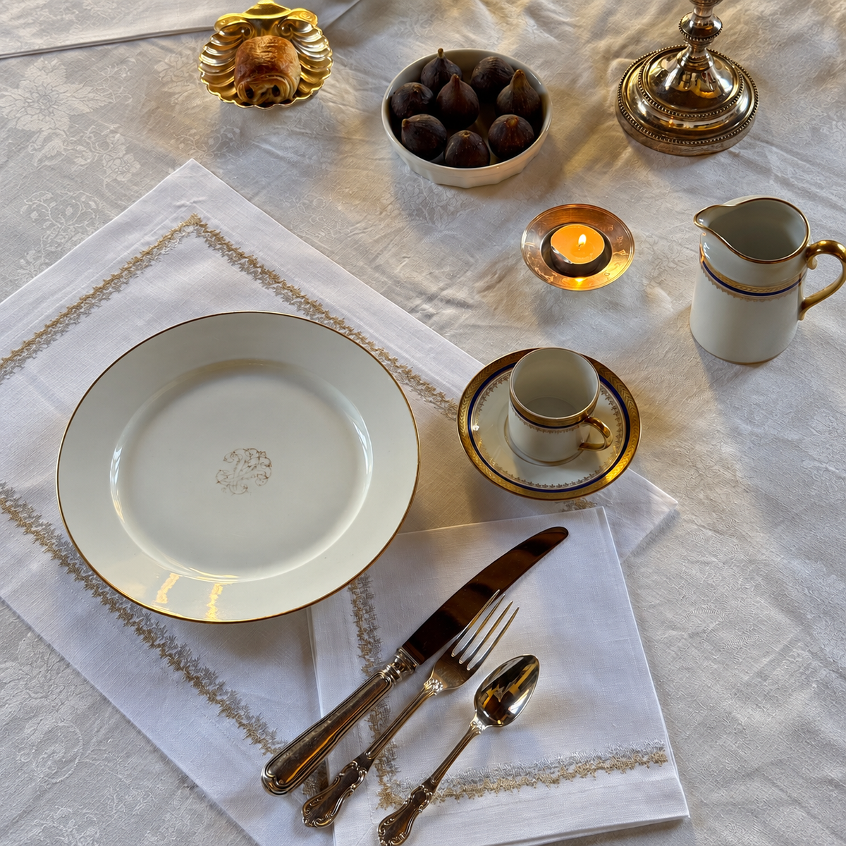Ensemble 4 sets de table Collection Dream Gold/Silver