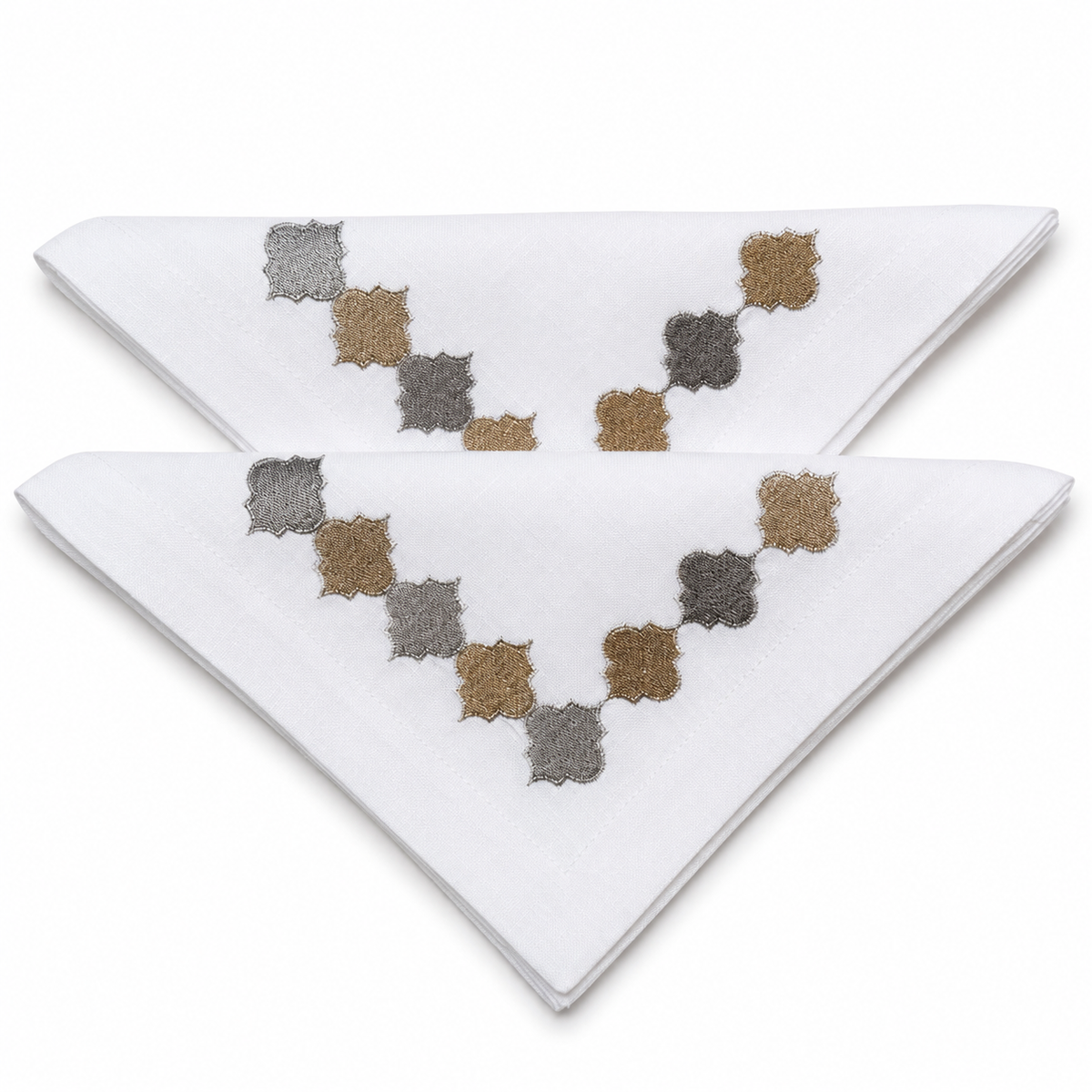 Ensemble 4 serviettes de table Collection Flush Royal Gold/Silver