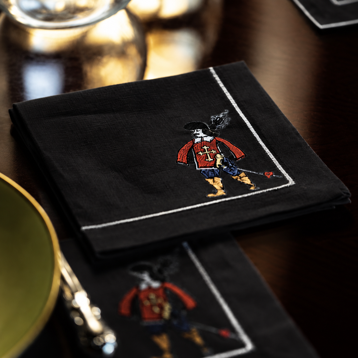 Ensemble 4 sets de Table Collection Musketeer Noir
