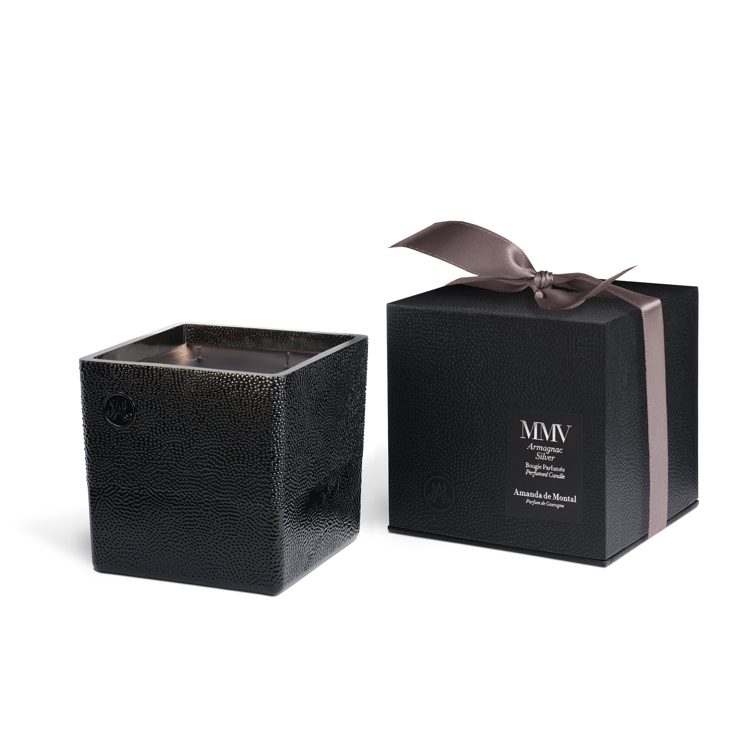 Armagnac Silver Bougie Parfumée 4 mèches Maxi