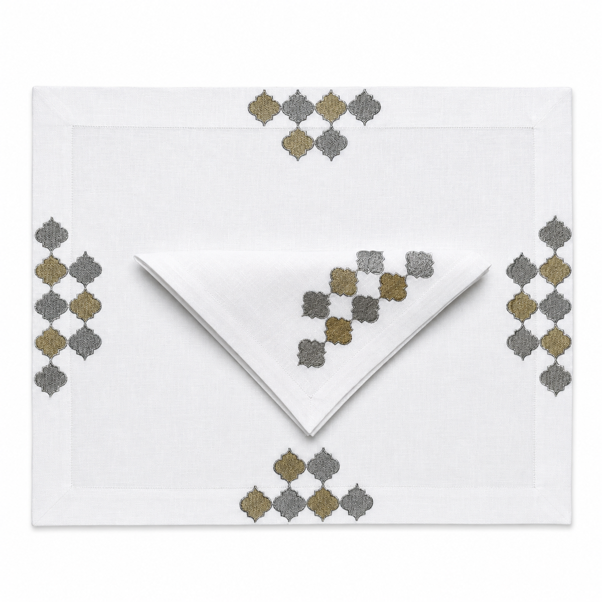 Ensemble 4 sets de table Collection Royal Gold/Silver
