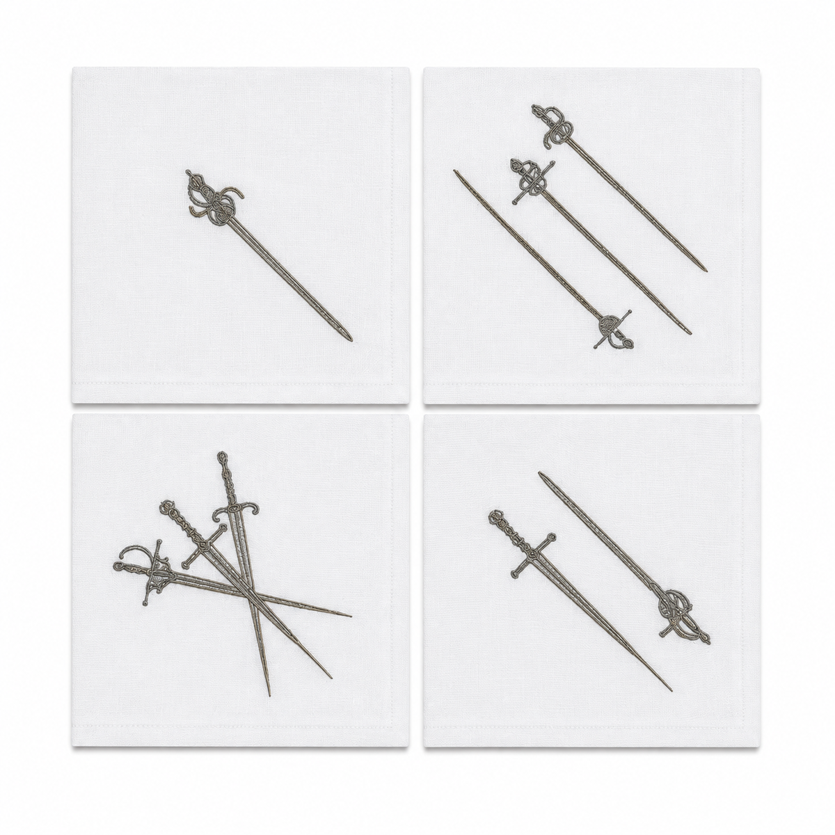 Ensemble 4 serviettes de table Collection Sword