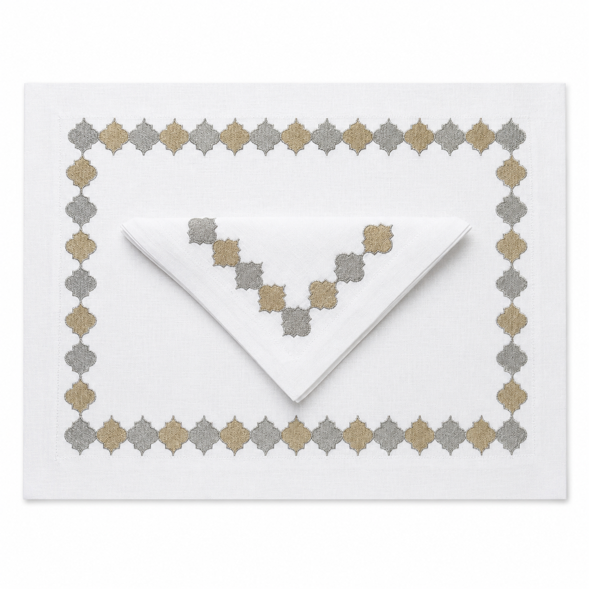 Ensemble 4 sets de table Collection Flush Royal Gold/Silver