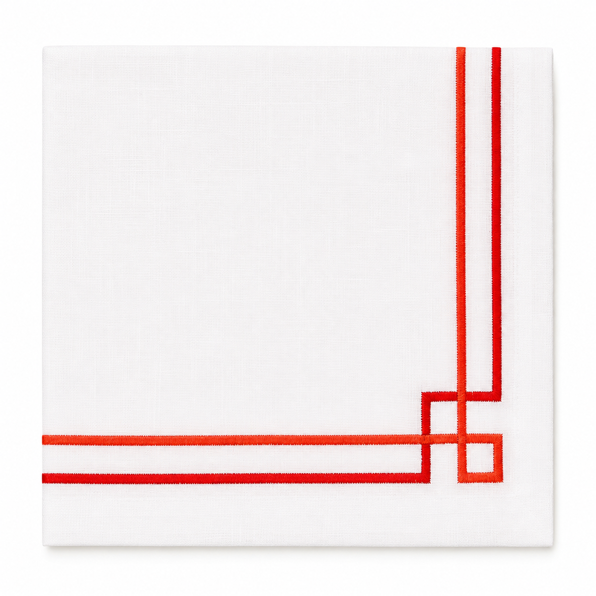 Ensemble 4 serviettes de table Collection Linear Rouge