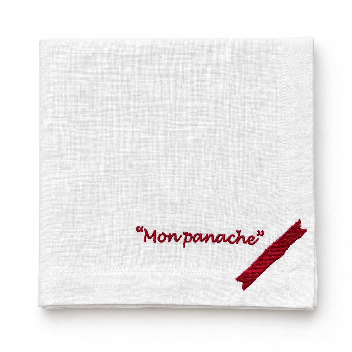 Ensemble 4 serviettes de table Collection Cyrano Panache Rouge