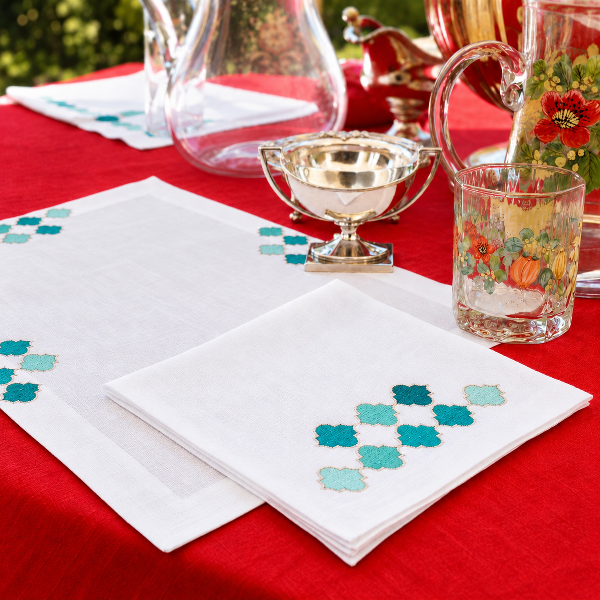 Ensemble 4 sets de table Collection Royal Green