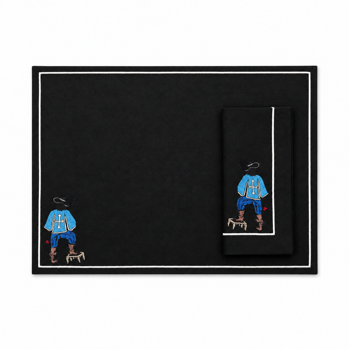 Ensemble 4 sets de Table Collection Musketeer Noir