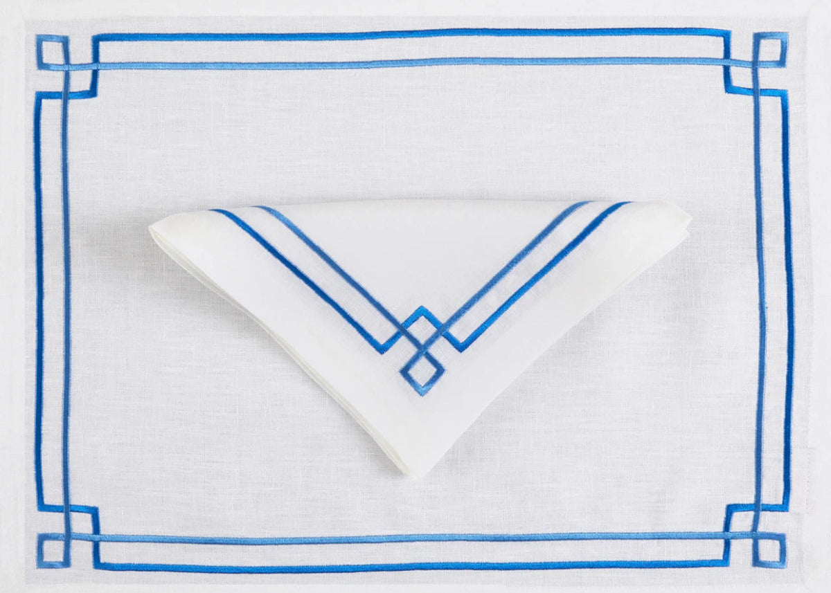 Collection  4 sets de table Collection Linear Bleu