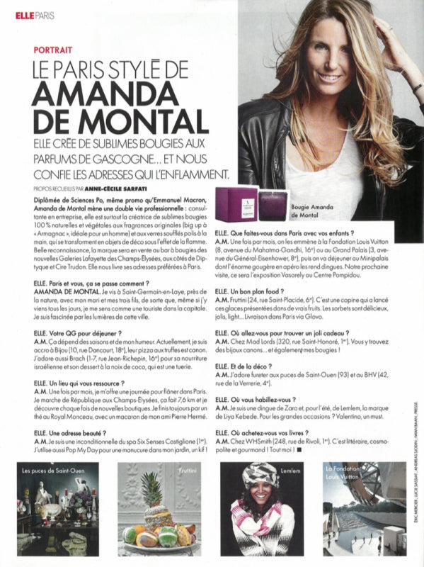 Amanda de Montal dans la presse - ELLE